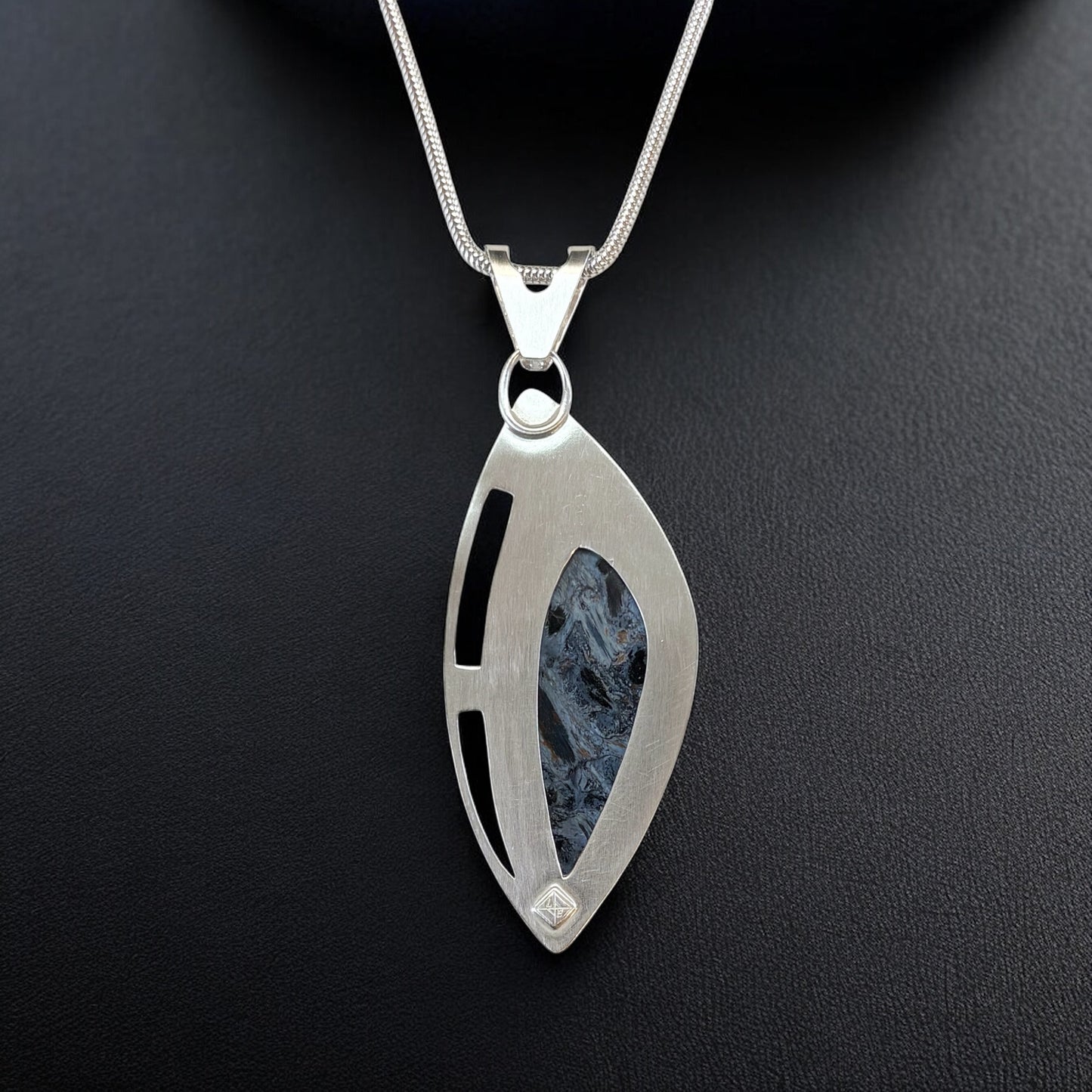 Pietersite and Silver Pendant