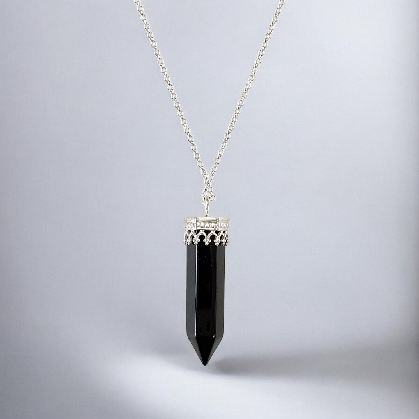 Black Onyx Point Necklace