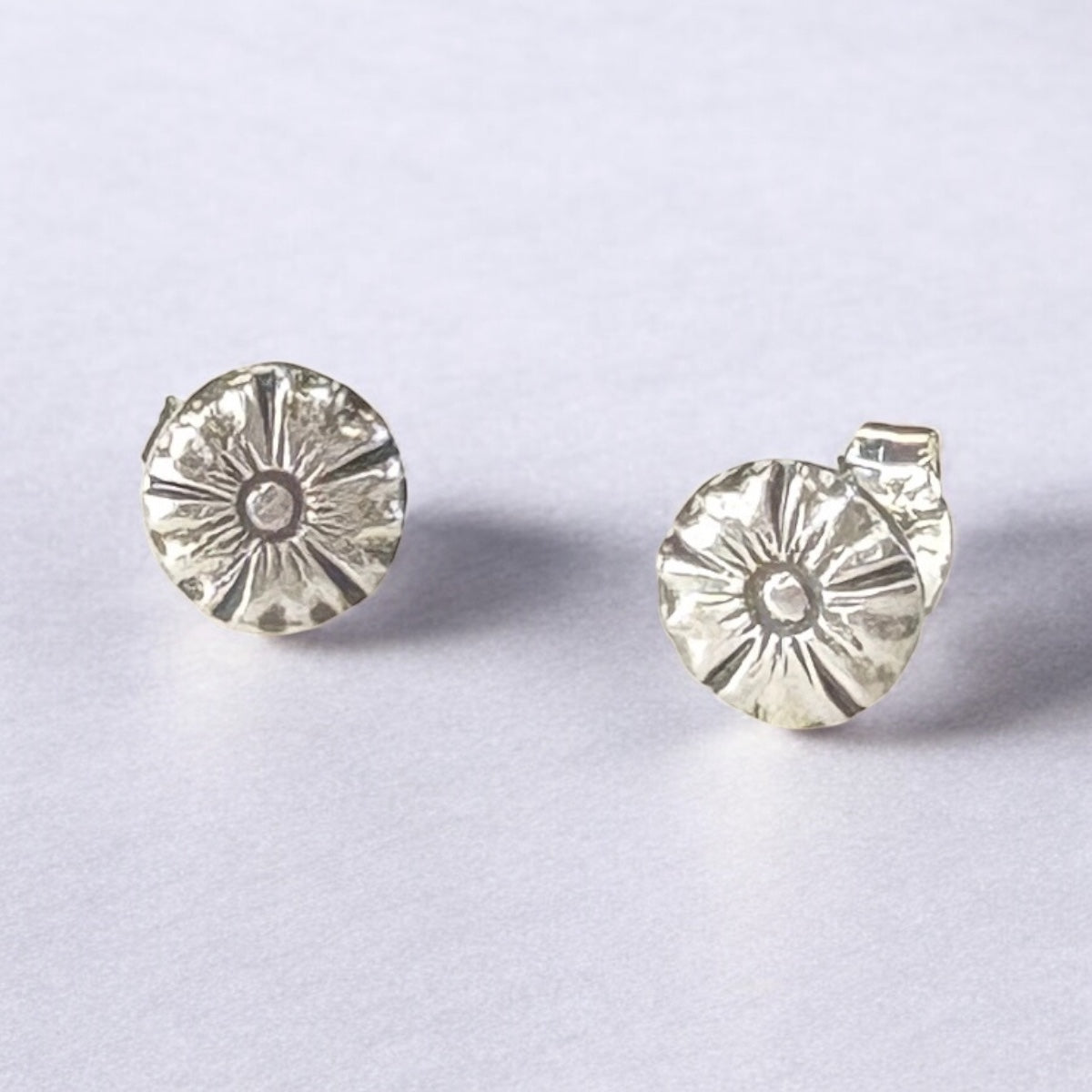 Silver Flower Stud Earrings