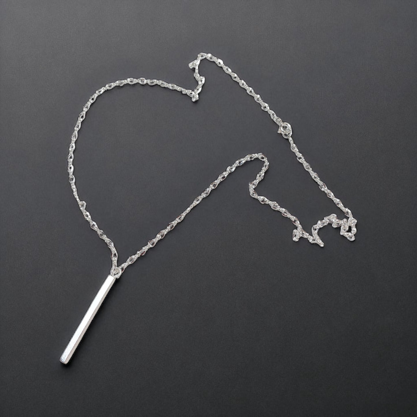 Sterling Silver Vertical Bar Necklace