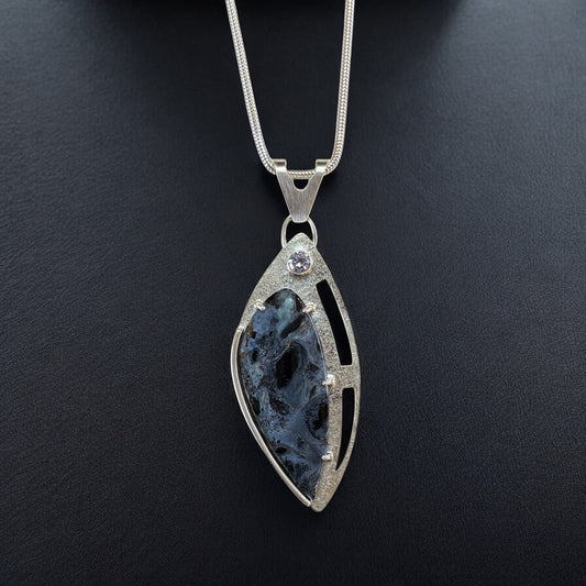Pietersite and Silver Pendant