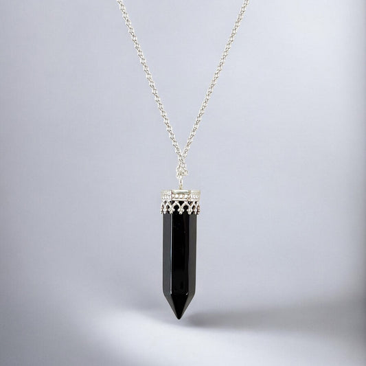 Black Onyx Point Necklace
