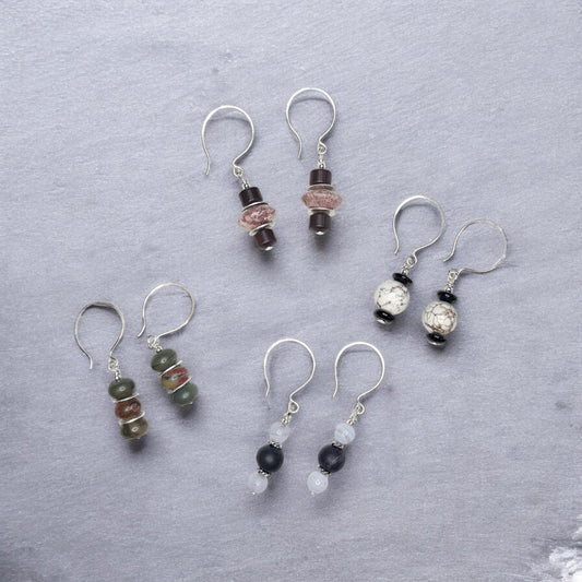 Silver & Stone Earrings
