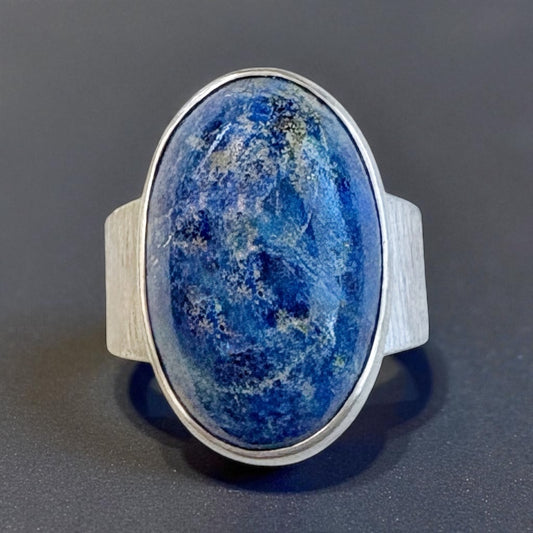 Silver and Lapis Lazuli Ring Size 8.5