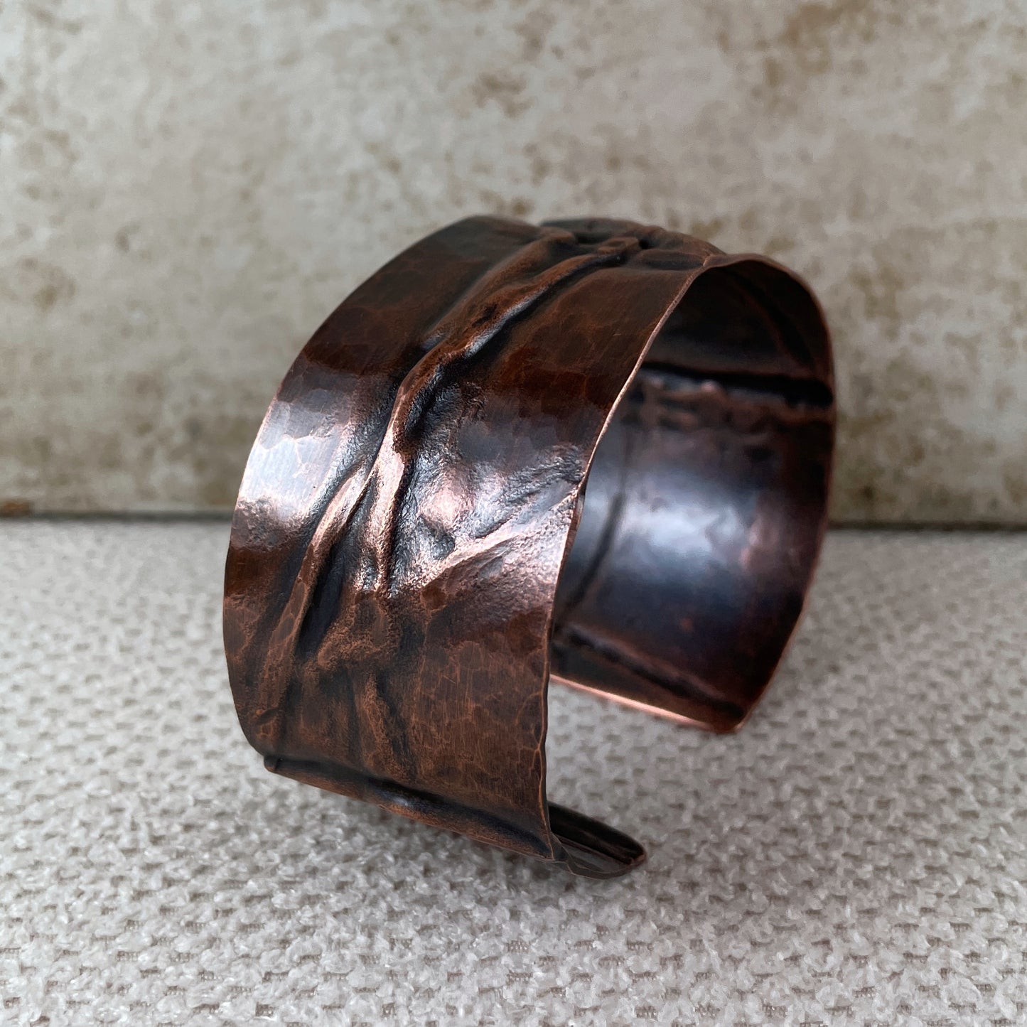 Foldformed Copper Cuff with Freeform Pattern