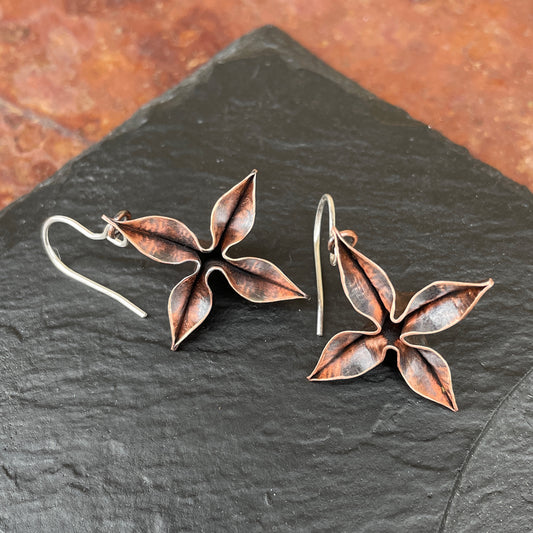 Star Fold Copper Earring